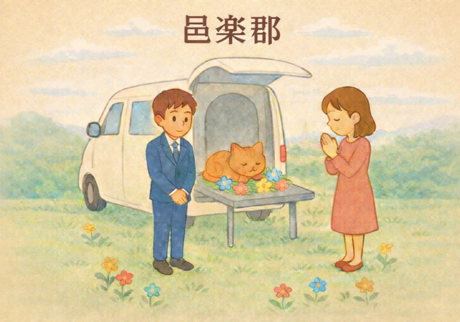 邑楽郡のペット火葬業者と見守る女性